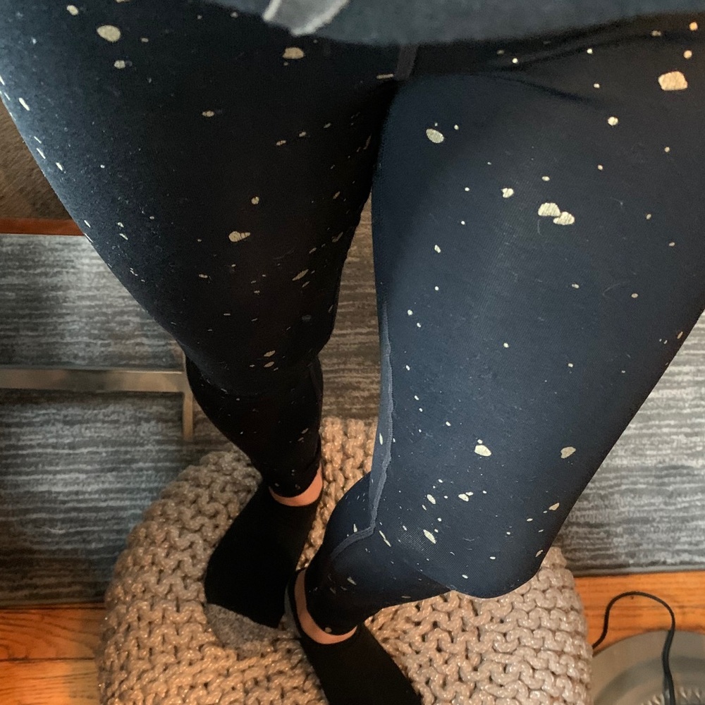 Spiritual Gangster gold splatter leggings